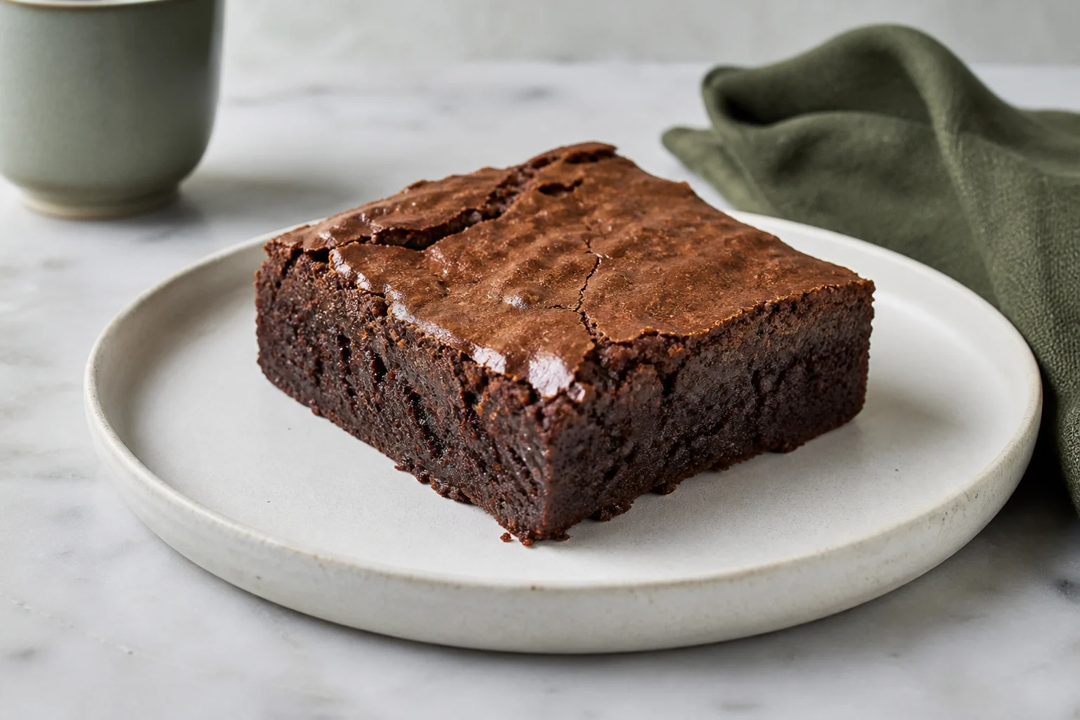 Espresso brownie skåret i firkanter